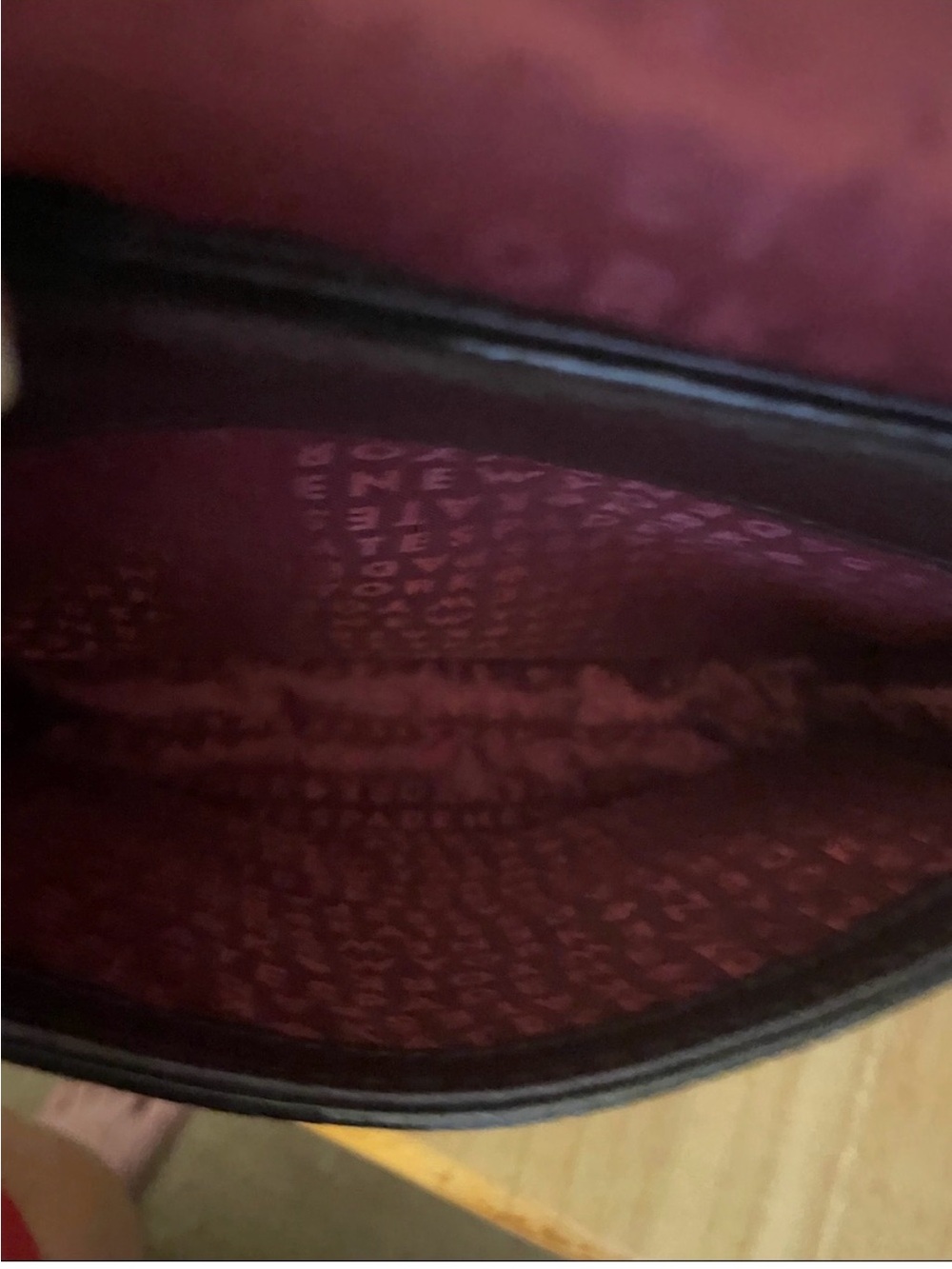 Kate Spade EUC Brownish-Wine Leather with suede Flap - Picture 6 of 11